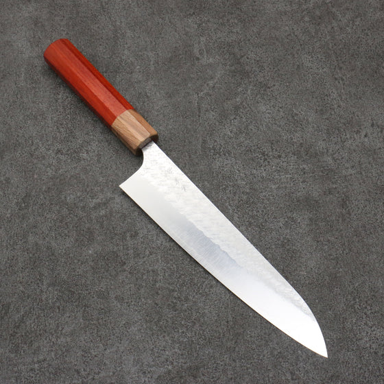 Yoshimi Kato Minamo SG2 Hammered Gyuto  210mm Padoauk Handle - Seisuke Knife