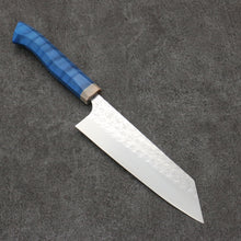  Yoshimi Kato Minamo SG2 Hammered Bunka  165mm Western style (blue) Handle - Seisuke Knife