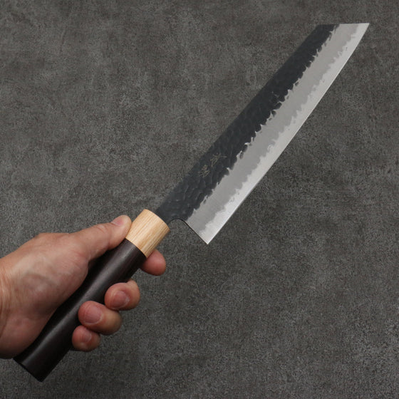 Seisuke Blue Super Hammered Kiritsuke Gyuto  240mm Shitan (ferrule: White Pakka wood) Handle - Seisuke Knife