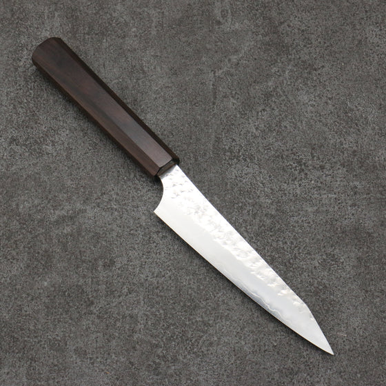 Yu Kurosaki Senko Ei SG2 Hammered Petty-Utility  130mm Ebony Wood Handle - Seisuke Knife