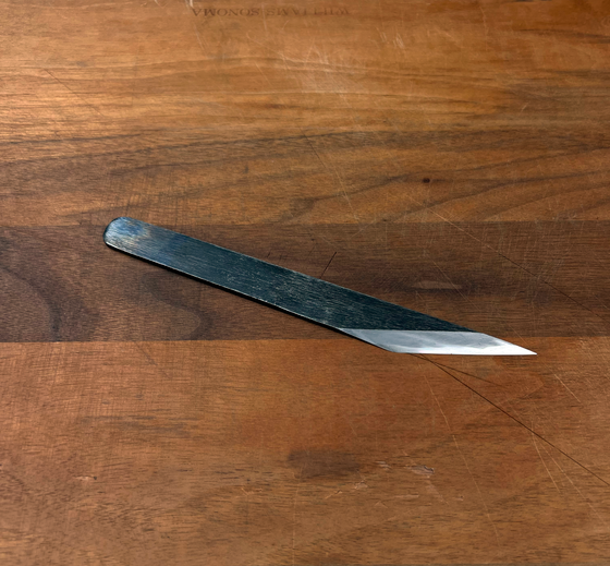 Akitada Minamoto DX Blue Steel No.1 Kiridashi Marking Knife - Seisuke Knife