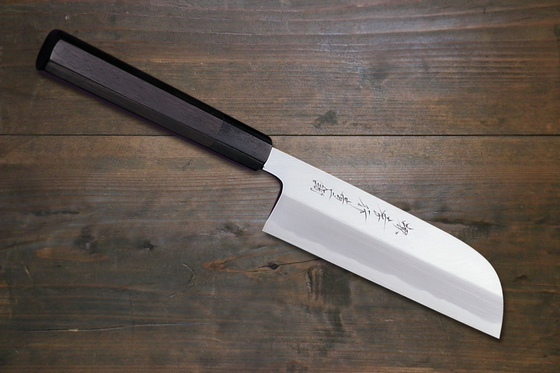 Sakai Takayuki Aoniko Japanese Chef's Kamagata-Usuba Knife with Ebony Wood Handle - Seisuke Knife
