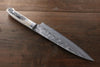 Takeshi Saji VG10 Black Damascus Gyuto Japanese Knife 240mm Cow Bone Handle - Seisuke Knife