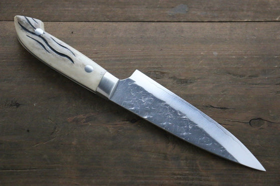 Takeshi Saji SRS13 Hammered Petty-Utility  130mm Cow Bone Handle - Seisuke Knife