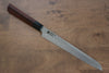 Seki Kanetsugu Heptagon Wood VG10 Hammered Bread Slicer 210mm with Heptagonal Pakkawood Handle - Seisuke Knife
