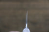 Takeshi Saji SRS13 Hammered Damascus Kengata Gyuto 240mm White Stone Handle - Seisuke Knife