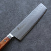 Sakai Takayuki VG5 Hammered Nakiri 180mm Brown Pakkawood Handle - Seisuke Knife