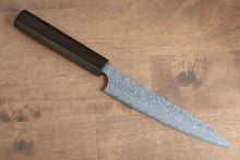  Yoshimi Kato VG10 Damascus Petty-Utility 150mm Enju Lacquered(Black） Handle with Sheath - Seisuke Knife