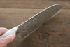 Takeshi Saji SRS13 Hammered Santoku  180mm White Stone Handle - Seisuke Knife