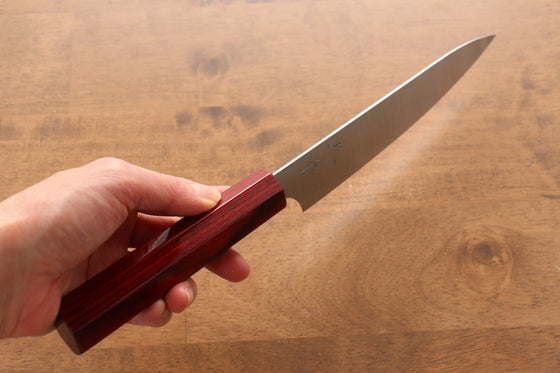 Kei Kobayashi R2/SG2 Petty-Utility 150mm Red Lacquered Handle - Seisuke Knife