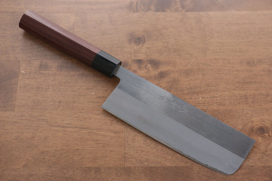 Jikko White Steel No.2 Migaki Finished Nakiri 165mm Shitan Handle - Seisuke Knife
