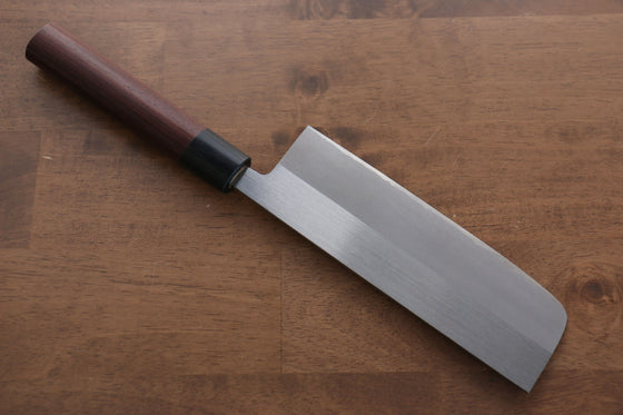 Jikko White Steel No.2 Migaki Finished Nakiri 165mm Shitan Handle - Seisuke Knife