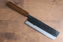  Kyohei  Shindo Blue Steel Black Finished Nakiri  165mm with Lacquered Oak Handle - Seisuke Knife