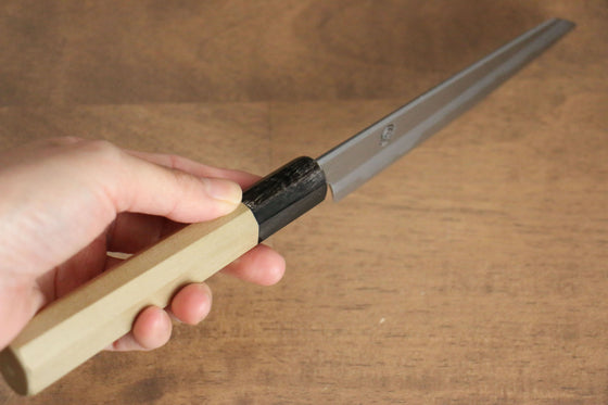Kikuzuki White Steel No.2 Kasumitogi Kiritsuke Petty-Utility 135mm Magnolia Handle - Seisuke Knife