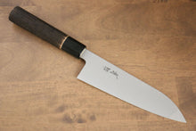  Seisuke Swedish Steel-stn Santoku 180mm Burned Chestnuts Handle - Seisuke Knife