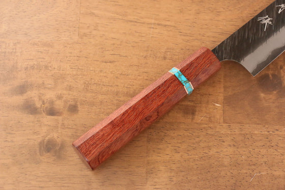 Yu Kurosaki Fujin Blue Super Hammered Sujihiki  270mm Maple(With turquoise ring Brown) Handle - Seisuke Knife