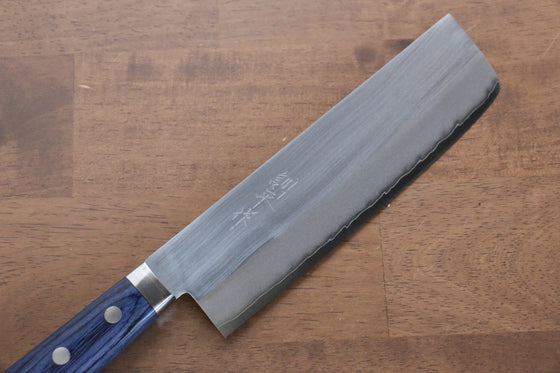 Kunihira VG1 Migaki Finished Usuba 165mm Blue Pakka wood Handle - Seisuke Knife