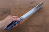 Kunihira VG1 Migaki Finished Usuba Japanese Knife 165mm Blue Pakka wood Handle - Seisuke Knife