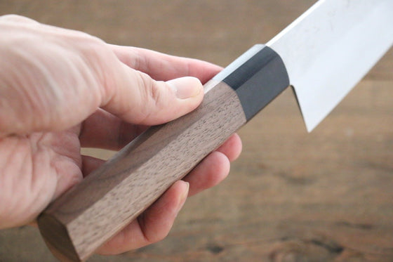 Shigeki Tanaka Silver Steel No.3 Nashiji Finish Santoku Japanese Chef Knife 165mm - Seisuke Knife