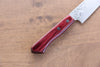 Anryu VG10 Damascus Petty-Utility 150mm Red Pakka wood Handle - Seisuke Knife