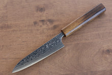  Anryu VG10 Migaki Finished Damascus Petty-Utility Japanese Knife 130mm Oak Handle - Seisuke Knife