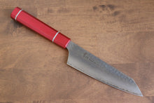  Sakai Takayuki VG10 33 Layer Damascus Kengata Santoku 160mm Live oak Lacquered (Kouseki) Handle - Seisuke Knife