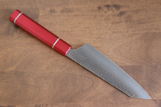 Sakai Takayuki VG10 33 Layer Damascus Kengata Santoku 160mm Live oak Lacquered (Kouseki) Handle - Seisuke Knife