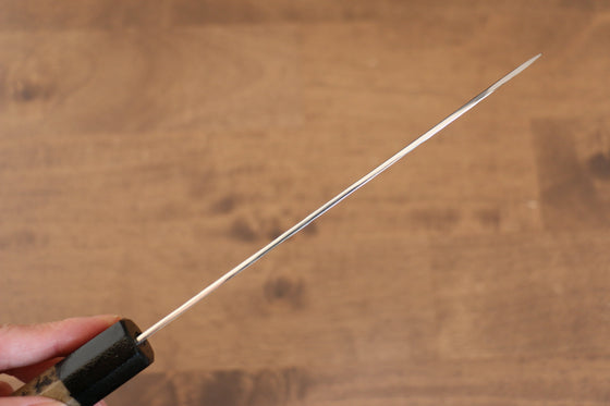Makoto Kurosaki SPG2 Maru Hammered Santoku 165mm with Washi & Gold Copper Wood Handle - Seisuke Knife