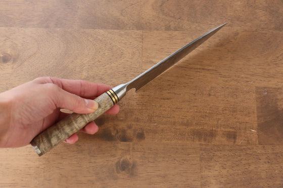 Takeshi Saji R2/SG2 Hammered(Maru) Petty-Utility Japanese Knife 130mm Chinese Quince Handle - Seisuke Knife