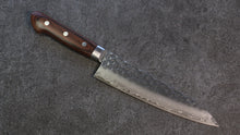  Seisuke Swedish Steel-stn Hammered Gyuto 180mm Mahogany Handle - Seisuke Knife