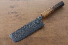  Anryu VG10 Migaki Finished Damascus Nakiri  165mm Oak Handle - Seisuke Knife