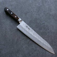  Seisuke Silver Steel No.3 Nashiji Gyuto 210mm Brown Pakka wood Handle - Seisuke Knife