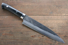  Ogata Blue Super Hammered Black Finished Gyuto  210mm with Black Micarta Handle - Seisuke Knife