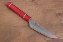  Sakai Takayuki VG10 33 Layer Damascus Steak 120mm Live oak Lacquered (Kouseki) Handle - Seisuke Knife