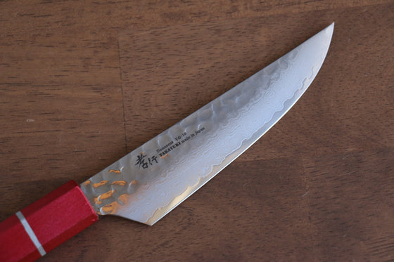 Sakai Takayuki VG10 33 Layer Damascus Steak 120mm Live oak Lacquered (Kouseki) Handle - Seisuke Knife