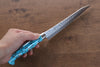 Yu Kurosaki Senko SG2 Hammered Petty-Utility 130mm Turquoise Handle - Seisuke Knife