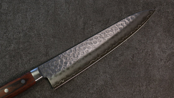 Seisuke Swedish Steel-stn Hammered Gyuto 240mm Mahogany Handle - Seisuke Knife