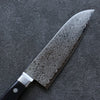 Seisuke ZA-18 Damascus Santoku 165mm Black Pakka wood Handle - Seisuke Knife