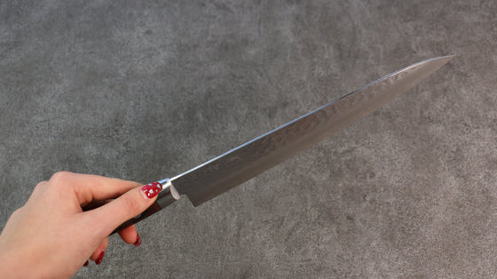 Seisuke Swedish Steel-stn Hammered Gyuto 240mm Mahogany Handle - Seisuke Knife