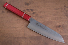  Sakai Takayuki VG10 33 Layer Damascus Santoku 170mm Live oak Lacquered (Kouseki) Handle - Seisuke Knife