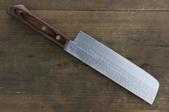 Kunihira VG1 Hammered Usuba Japanese Knife 165mm Mahogany Handle - Seisuke Knife