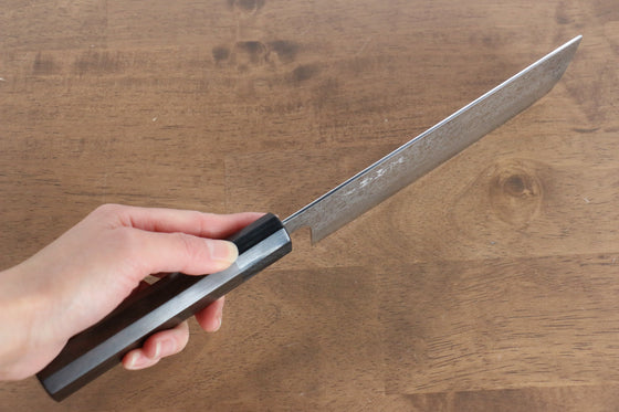 Makoto Kurosaki VG10 Damascus Nakiri 170mm with Ebony Wood Handle - Seisuke Knife