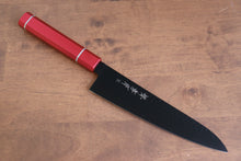  Sakai Takayuki Kurokage VG10 Hammered Teflon Coating Gyuto 210mm Live oak Lacquered (Kouseki) Handle - Seisuke Knife