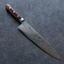  Seisuke Mokusei ZA-18 Mirrored Finish Damascus Gyuto 240mm Brown Pakka wood Handle - Seisuke Knife