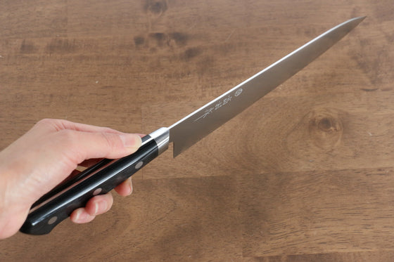 Takamura Knives VG10 Migaki Finished Gyuto 210mm with Black Pakkawood Handle - Seisuke Knife