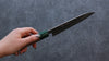 Seisuke Blue Super Hammered Santoku 165mm with Walnut & Double Green Pakkawood Handle - Seisuke Knife