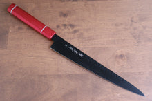  Sakai Takayuki Kurokage VG10 Hammered Teflon Coating Sujihiki 240mm Live oak Lacquered (Kouseki) Handle - Seisuke Knife
