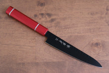  Sakai Takayuki Kurokage VG10 Hammered Teflon Coating Petty-Utility 150mm Live oak Lacquered (Kouseki) Handle - Seisuke Knife