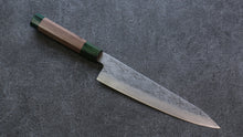  Seisuke Blue Super Hammered Gyuto Japanese Knife 210mm with Walnut & Double Green Pakkawood Handle - Seisuke Knife