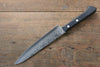 Ogata VG5 Damascus Petty-Utility Japanese Knife 150mm with Black Pakka wood Handle - Seisuke Knife